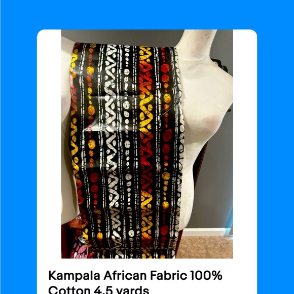 Kampala African Fabric 100% Cotton 4.5 yards - Picture 1 of 3